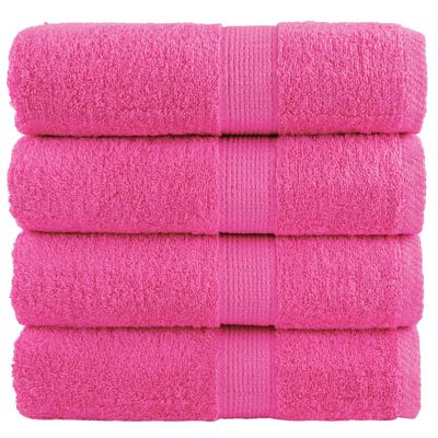 vidaXL Premium Soap Towels SOLUND 4 pcs Pink 30x30 cm 600 gsm