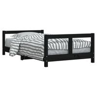 vidaXL Kids Bed Frame Black 80x160 cm Solid Wood Pine