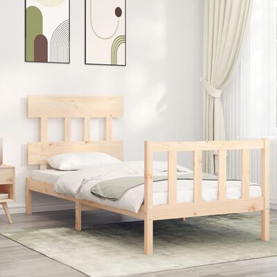 vidaXL Bed Frame without Mattress 100x200 cm Solid Wood Pine