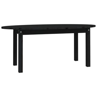 vidaXL Coffee Table Black 110x55x45 cm Solid Wood Pine