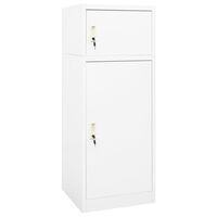 vidaXL Saddle Cabinet White 53x53x140 cm Steel