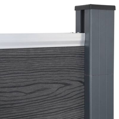 vidaXL Fence Panel Set Grey 872x186 cm WPC