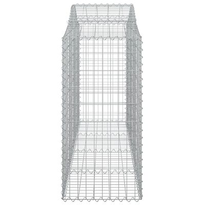 vidaXL Arched Gabion Baskets 3 pcs 200x50x120/140 cm Galvanised Iron