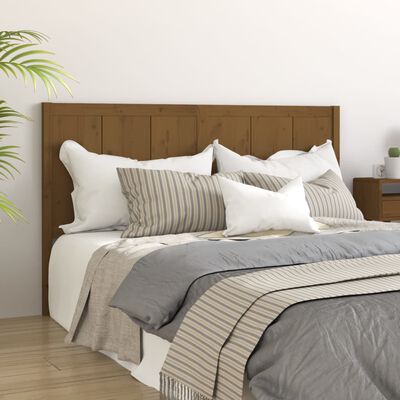 vidaXL Bed Headboard Honey Brown 125.5x4x100 cm Solid Pine Wood