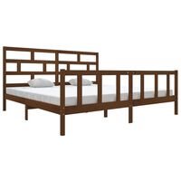 vidaXL Bed Frame without Mattress Honey Brown Solid Wood 200x200 cm (810105+814217)