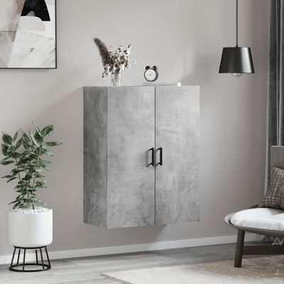 vidaXL Wall Mounted Cabinet Concrete Grey 69.5x34x90 cm