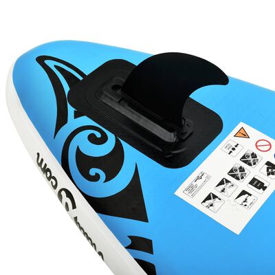 vidaXL Inflatable Stand Up Paddleboard Set 320x76x15 cm Blue