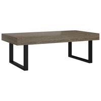 vidaXL Coffee Table Grey and Black 120x60x40 cm MDF and Iron