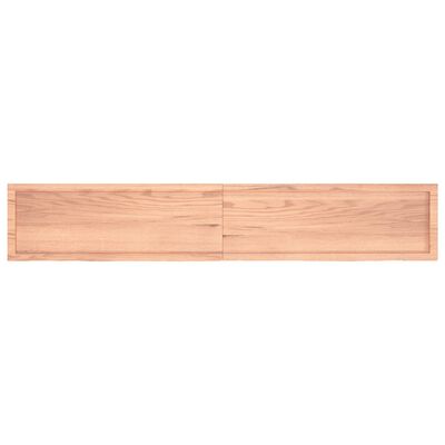 vidaXL Table Top Light Brown 220x40x(2-4) cm Treated Solid Wood Oak