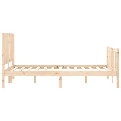 vidaXL Bed Frame without Mattress Small Double Solid Wood Pine