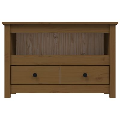 vidaXL TV Cabinet Honey Brown 79x35x52 cm Solid Wood Pine