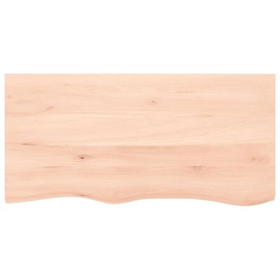 vidaXL Table Top 100x50x(2-6) cm Untreated Solid Wood Oak