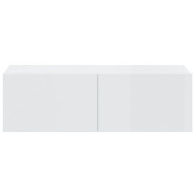 vidaXL Wall TV Cabinets 4 pcs High Gloss White 100x30x30 cm