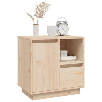 vidaXL Bedside Cabinet 50x34x50 cm Solid Wood Pine