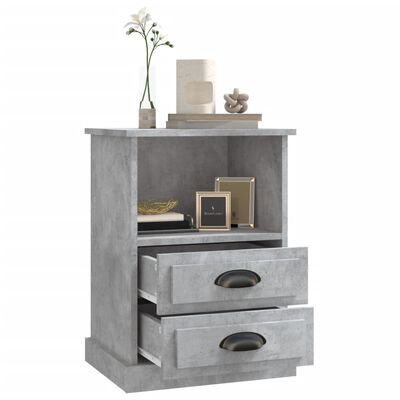 vidaXL Bedside Cabinet Concrete Grey 43x36x60 cm