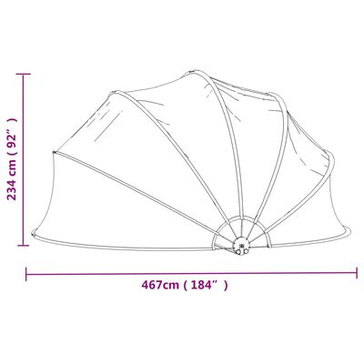 vidaXL Pool Dome Round 467x234 cm PVC