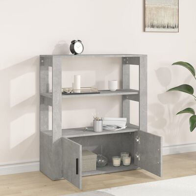 vidaXL Sideboard Concrete Grey 80x30x90 cm Engineered Wood