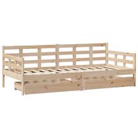 vidaXL Daybed with Drawers without Mattress 80x200 cm Solid Wood