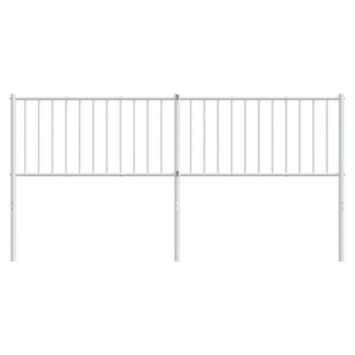 vidaXL Metal Headboard White 180 cm