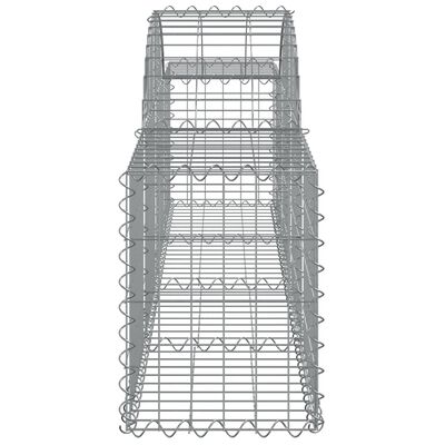 vidaXL Arched Gabion Baskets 15 pcs 200x30x40/60 cm Galvanised Iron