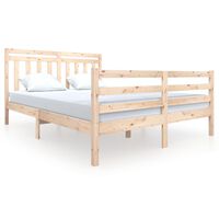 vidaXL Bed Frame without Mattress King Size Solid Wood