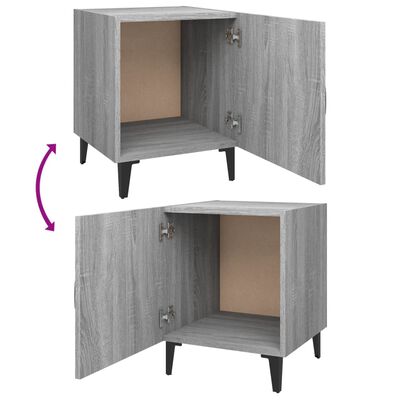 vidaXL Bedside Cabinets 2 pcs Grey Sonoma Engineered Wood