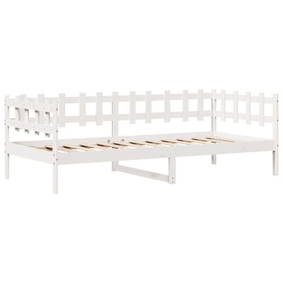 vidaXL Daybed with Drawers without Mattress White 90x200 cm Solid Wood