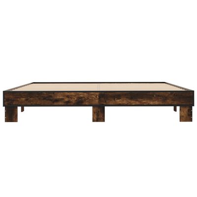 vidaXL Bed Frame without Mattress Smoked Oak 160x200 cm