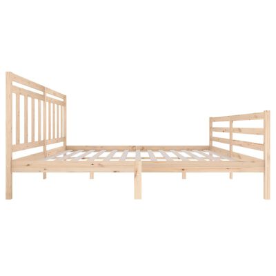 vidaXL Bed Frame without Mattress Solid Wood 200x200 cm (810450+814114)