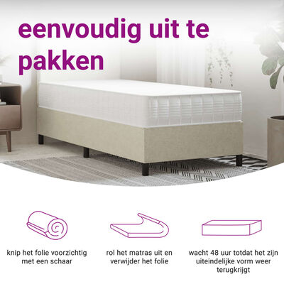 vidaXL Pocket Spring Mattress Medium Firm 90x200 cm