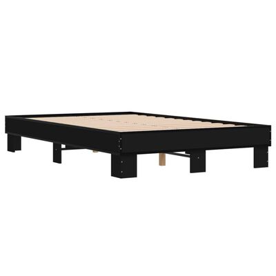 vidaXL Bed Frame without Mattress Black 135x190 cm Double