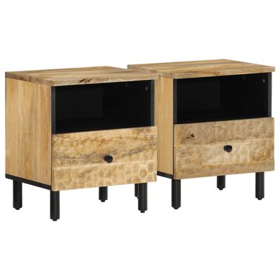 vidaXL Bedside Cabinets 2 pcs 40x33x46 cm Solid Wood Mango