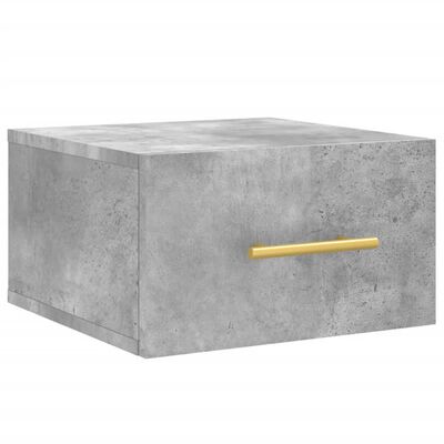 vidaXL Wall-mounted Bedside Cabinet Concrete Grey 35x35x20 cm