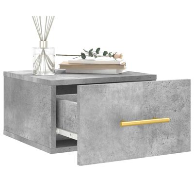 vidaXL Wall-mounted Bedside Cabinets 2 pcs Concrete Grey 35x35x20 cm