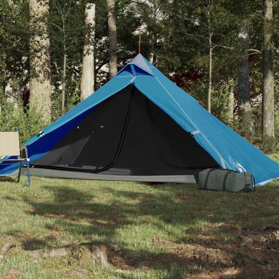 vidaXL Camping Tent Tipi 1-Person Blue Waterproof