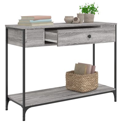 vidaXL Console Table Grey Sonoma 100x34.5x75 cm Engineered Wood