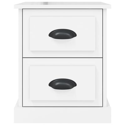 vidaXL Bedside Cabinets 2 pcs High Gloss White 39x39x47.5 cm Engineered Wood