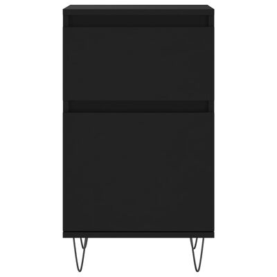 vidaXL Sideboards 2 pcs Black 40x35x70 cm Engineered Wood