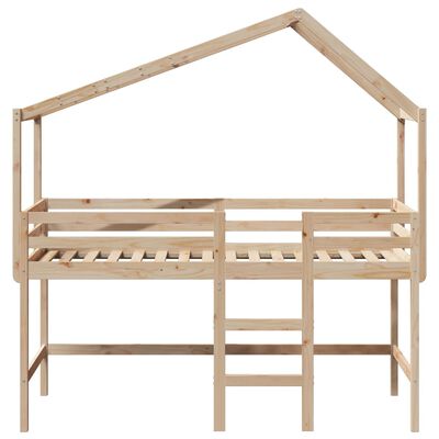 vidaXL Loft Bed with Ladder and Roof without Mattress 80x200 cm