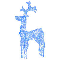 vidaXL Reindeer Christmas Decoration 90 LEDs 60x16x100 cm Acrylic