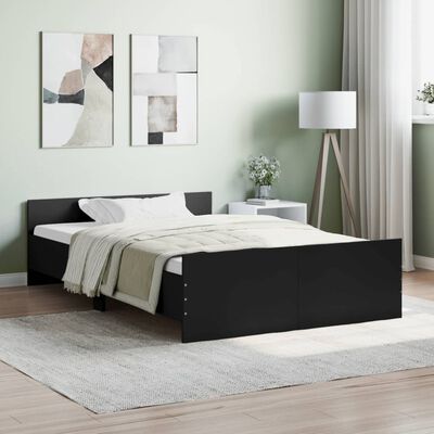 vidaXL Bed Frame without Mattress Black 120x200 cm