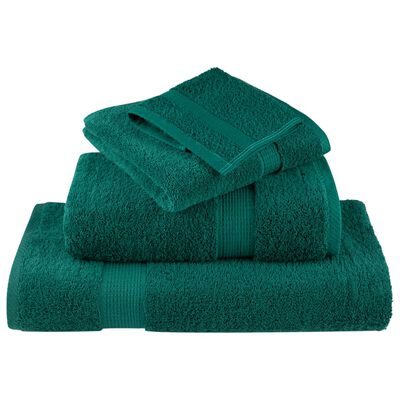 vidaXL 12 Piece Premium Towel Set SOLUND Green 600 gsm