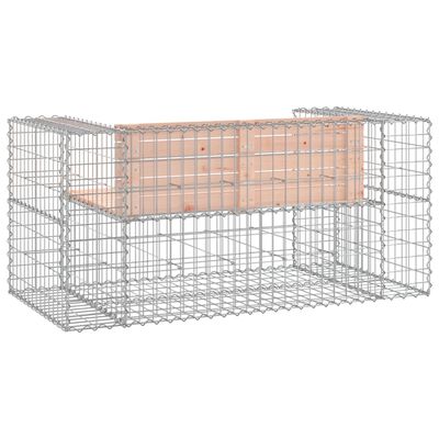 vidaXL Garden Bench Gabion Design 143x71x65.5 cm Solid Wood Douglas