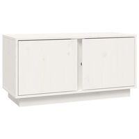 vidaXL TV Cabinet White 80x35x40.5 cm Solid Wood Pine