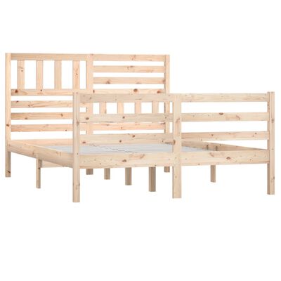 vidaXL Bed Frame without Mattress 120x190 cm Small Double Solid Wood