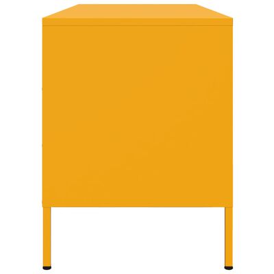 vidaXL TV Cabinet Mustard Yellow 100.5x39x50.5 cm Steel