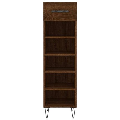 vidaXL Shoe Cabinet Brown Oak 30x35x105 cm Engineered Wood