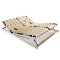 vidaXL Slatted Bed Base without Mattress with 28 Slats 7 Zones 100x200 cm