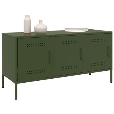 vidaXL TV Cabinet Olive Green 100.5x39x50.5 cm Steel