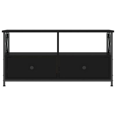 vidaXL TV Cabinet Black 90x33x45 cm Engineered Wood&Iron